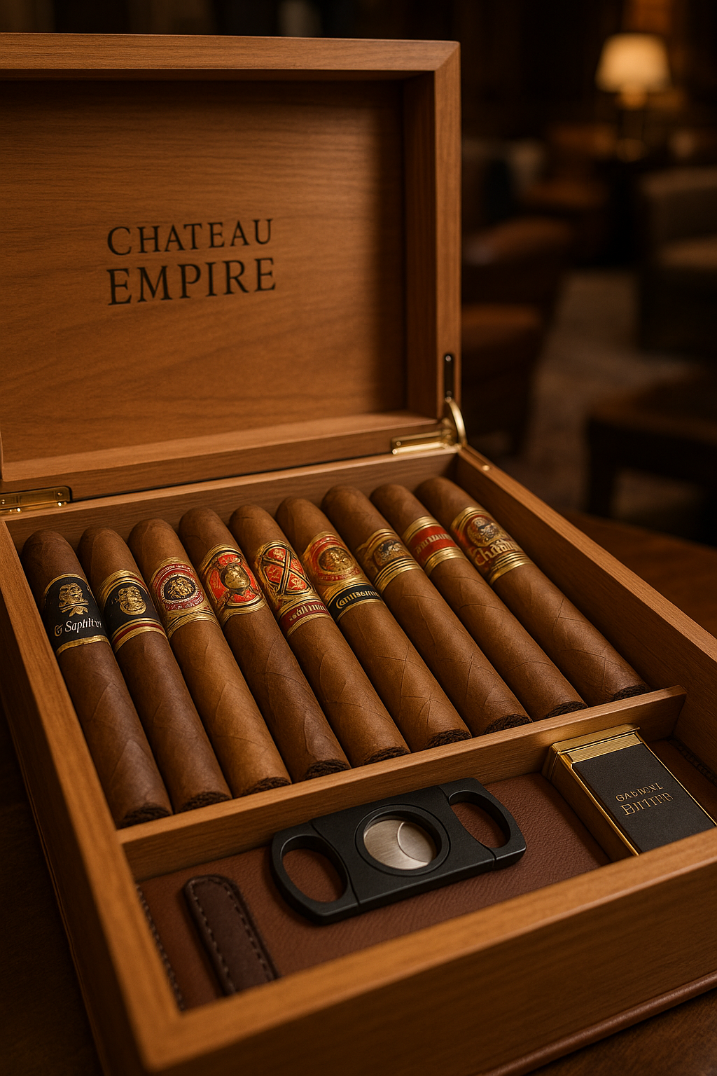 Humidor with cigars